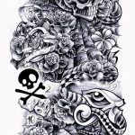 тату эскизы мужские черепа 09.03.2019 №006 - tattoo sketches - tatufoto.com