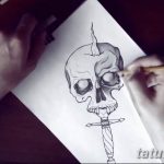 тату эскизы мужские черепа 09.03.2019 №019 - tattoo sketches - tatufoto.com