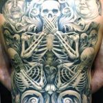 фото вариант рисунка тату со скелетом 26.03.2019 №006 - skeleton tattoo - tatufoto.com