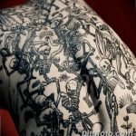 фото вариант рисунка тату со скелетом 26.03.2019 №010 - skeleton tattoo - tatufoto.com