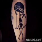 фото вариант рисунка тату со скелетом 26.03.2019 №016 - skeleton tattoo - tatufoto.com