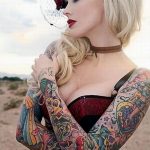 фото женской красивой татуировки 12.03.2019 №050 - girl with a tattoo - tatufoto.com