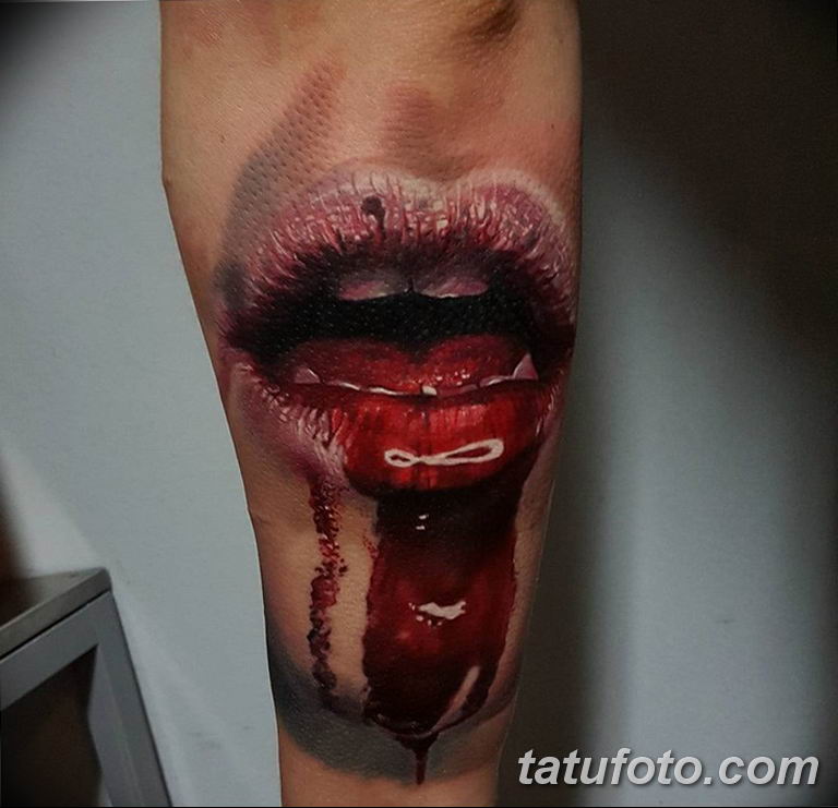фото идеи тату с кровью 19.03.2019 №016 - blood tattoo - tatufoto.com