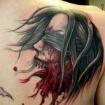 фото идеи тату с кровью 19.03.2019 №018 - blood tattoo - tatufoto.com