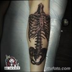 фото идея вариант тату скелет 26.03.2019 №007 - skeleton tattoo - tatufoto.com