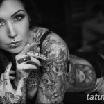 фото красивой девушки с татуировкой 12.03.2019 №123 - girl with a tattoo - tatufoto.com