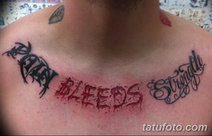 фото кровь тату 19.03.2019 №027 - blood tattoo - tatufoto.com