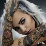 фото милой девушки с татуировкой 12.03.2019 №001 - girl with a tattoo - tatufoto.com