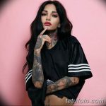 фото милой девушки с татуировкой 12.03.2019 №027 - girl with a tattoo - tatufoto.com