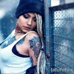 фото милой девушки с татуировкой 12.03.2019 №062 - girl with a tattoo - tatufoto.com
