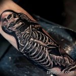 фото рисунка тату со скелетом 26.03.2019 №012 - skeleton tattoo - tatufoto.com