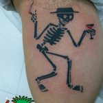 фото рисунка тату со скелетом 26.03.2019 №021 - skeleton tattoo - tatufoto.com