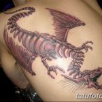 фото скелет дракона тату 25.03.2019 №012 - dragon skeleton tattoo - tatufoto.com