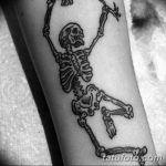 фото танцующие скелеты тату 25.03.2019 №003 - dancing skeletons tattoo - tatufoto.com