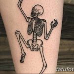 фото танцующие скелеты тату 25.03.2019 №012 - dancing skeletons tattoo - tatufoto.com