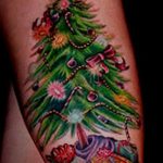 фото тату Ёлки 05.03.2019 №034 - photo tattoo Christmas trees - tatufoto.com