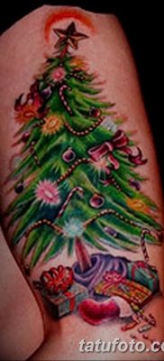 фото тату Ёлки 05.03.2019 №034 — photo tattoo Christmas trees — tatufoto.com