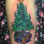 фото тату Ёлки 05.03.2019 №044 - photo tattoo Christmas trees - tatufoto.com