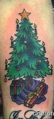 фото тату Ёлки 05.03.2019 №044 — photo tattoo Christmas trees — tatufoto.com