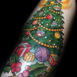 фото тату Ёлки 05.03.2019 №058 - photo tattoo Christmas trees - tatufoto.com