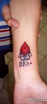 фото тату в виде группы крови 19.03.2019 №002 — blood group tattoo — tatufoto.com