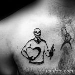 фото тату голова скелета 26.03.2019 №013 - tattoo skeleton head - tatufoto.com