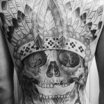 фото тату голова скелета 26.03.2019 №019 - tattoo skeleton head - tatufoto.com