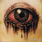фото тату девушка с кровью из глаз 19.03.2019 №018 - tattoo girl with blood fr - tatufoto.com