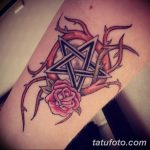 фото тату защита пентаграмма 18.03.2019 №001 - pentagram protection tattoo - tatufoto.com