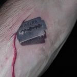 фото тату кровь на руке 19.03.2019 №002 - blood tattoo on arm - tatufoto.com