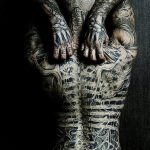 фото тату на все тело скелет 26.03.2019 №002 - whole body tattoo skeleton - tatufoto.com