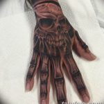 фото тату на пальцах скелет 25.03.2019 №039 - finger tattoo skeleton - tatufoto.com