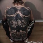 фото тату на спине скелет 25.03.2019 №015 - back tattoo skeleton - tatufoto.com