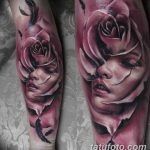 фото тату портрет женщины 16.03.2019 №005 - photo tattoo portrait a woman - tatufoto.com