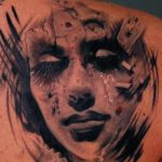 фото тату портрет женщины 16.03.2019 №129 - photo tattoo portrait a woman - tatufoto.com
