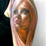 фото тату портрет женщины 16.03.2019 №181 - photo tattoo portrait a woman - tatufoto.com