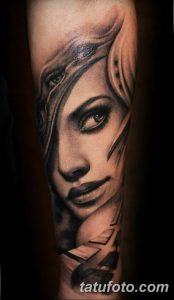 фото тату портрет женщины 16.03.2019 №185 - photo tattoo portrait a woman - tatufoto.com