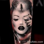 фото тату портрет женщины 16.03.2019 №186 - photo tattoo portrait a woman - tatufoto.com