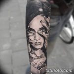 фото тату портрет женщины 16.03.2019 №187 - photo tattoo portrait a woman - tatufoto.com
