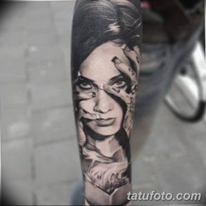 фото тату портрет женщины 16.03.2019 №187 - photo tattoo portrait a woman - tatufoto.com