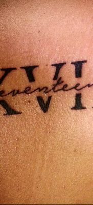 фото тату римские цифры 05.03.2019 №021 — photo tattoo roman numerals — tatufoto.com