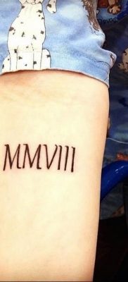 фото тату римские цифры 05.03.2019 №023 — photo tattoo roman numerals — tatufoto.com