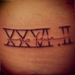 фото тату римские цифры 05.03.2019 №029 - photo tattoo roman numerals - tatufoto.com