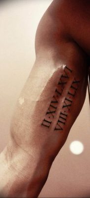 фото тату римские цифры 05.03.2019 №034 — photo tattoo roman numerals — tatufoto.com