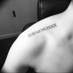 фото тату римские цифры 05.03.2019 №047 - photo tattoo roman numerals - tatufoto.com
