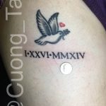 фото тату римские цифры 05.03.2019 №057 - photo tattoo roman numerals - tatufoto.com