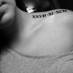 фото тату римские цифры 05.03.2019 №067 - photo tattoo roman numerals - tatufoto.com