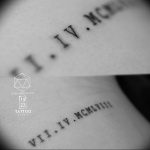фото тату римские цифры 05.03.2019 №082 - photo tattoo roman numerals - tatufoto.com