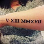 фото тату римские цифры 05.03.2019 №102 - photo tattoo roman numerals - tatufoto.com