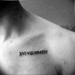 фото тату римские цифры 05.03.2019 №105 - photo tattoo roman numerals - tatufoto.com